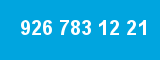 926 783 12 21 926 783 12 21